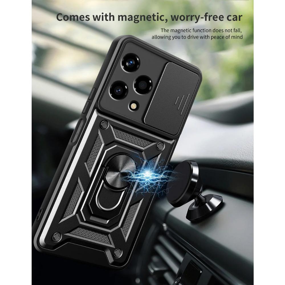 Военный защитный чехол для камеры Honor 200 Lite 90 Lite Honor X6A X5 Plus X7A X8A X6S X8 X9 X6 Гибридный металлический держатель с кольцом противоударный чехол