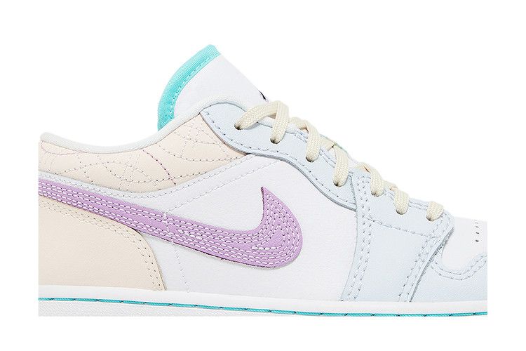 Women's Sneakers Nike Jordan 1 Low Multi-Color Sashiko (Women's) White/White/Blue Tint/Rush Fuchsia