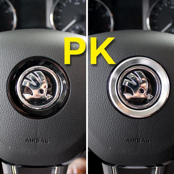 Автомобильный Стайлинг Руль Логотип Эмблемы Кольцо Украшения Наклейка Для Octavia 2 a 7 a7 a5 Rapid Fabia Superb Автомобильные Аксессуары