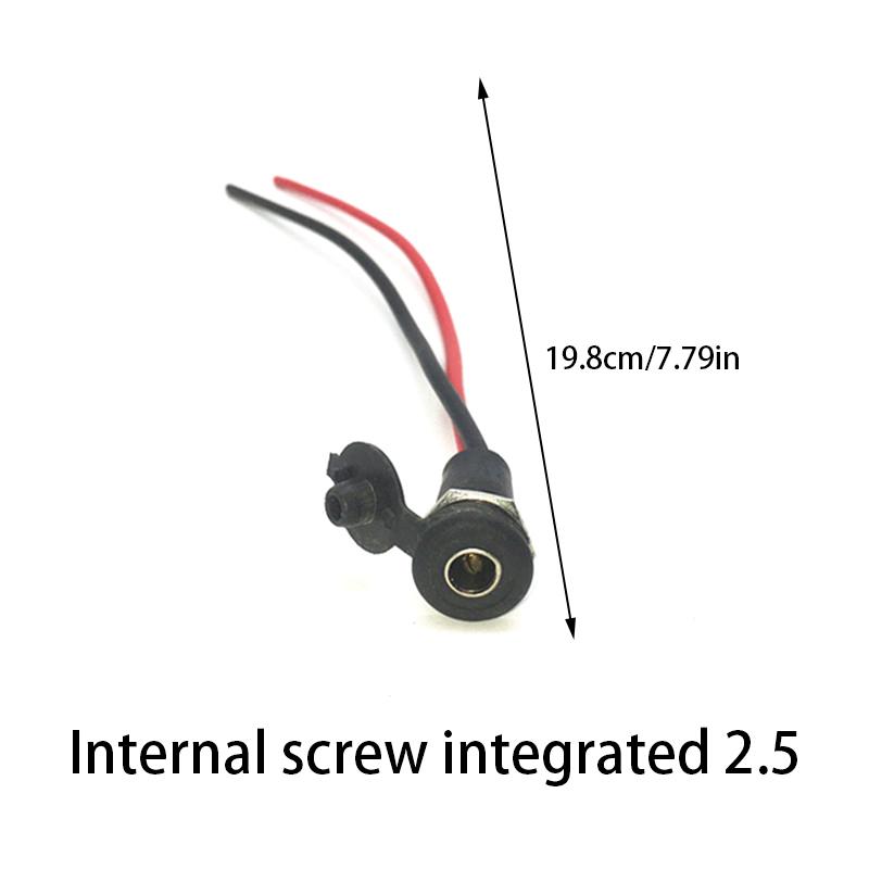 Electric Bicycle Charging Head Lithium Battery Output Line Round Male And Female Base Dc2.1 / 2.5 Charger Plug Socket