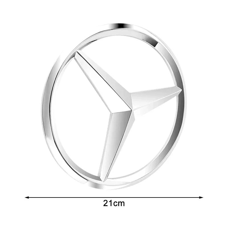 BQAZ9 18.8/21cm Car Front Grille Large Badge Decal for Mercedes Benz GLA GLB AMG GLS G C E GLE GLB A AMG Cover Decoration Accessories