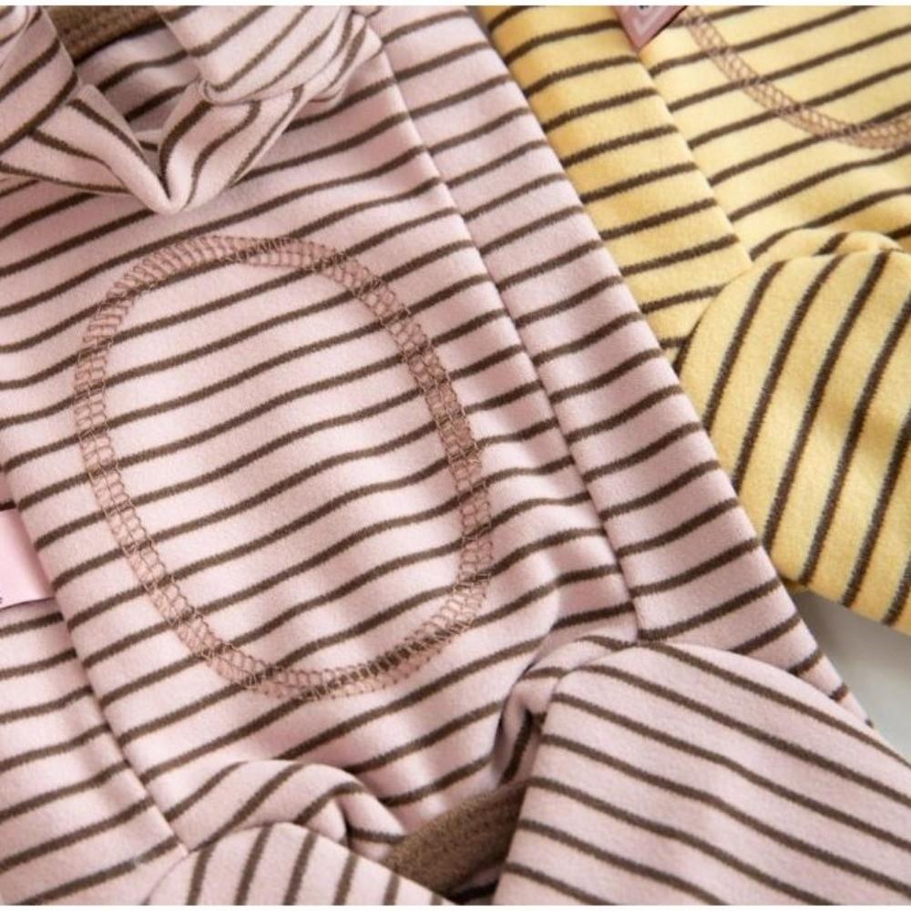 Soft Dog Jumpsuit Elastic Dog Home Clothing Pet Sleepwear Striped Dog Base Shirt  Belly Protection