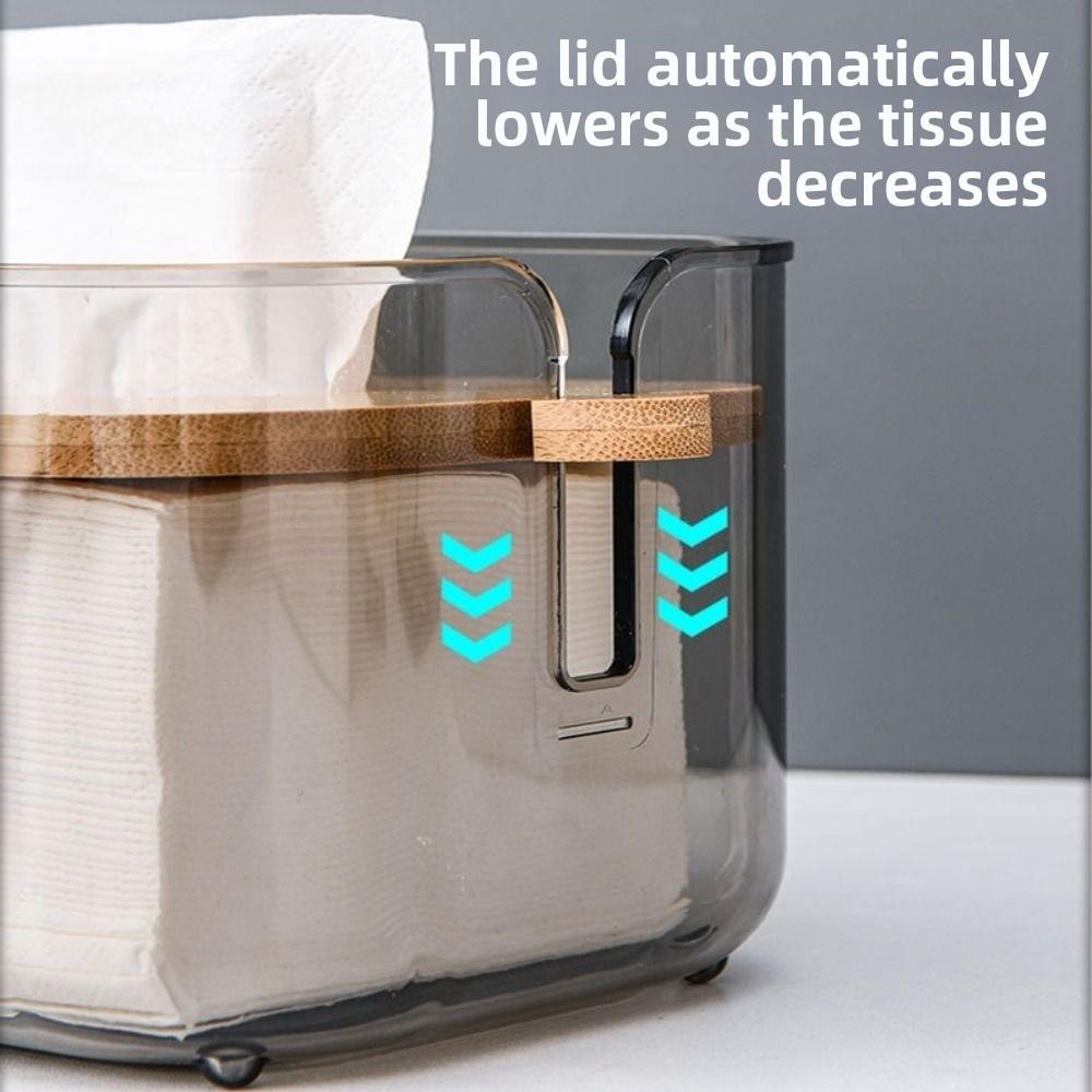 Waterproof Transparent Tissue Box Adjustable Facial Tissue Holder Home Living Room