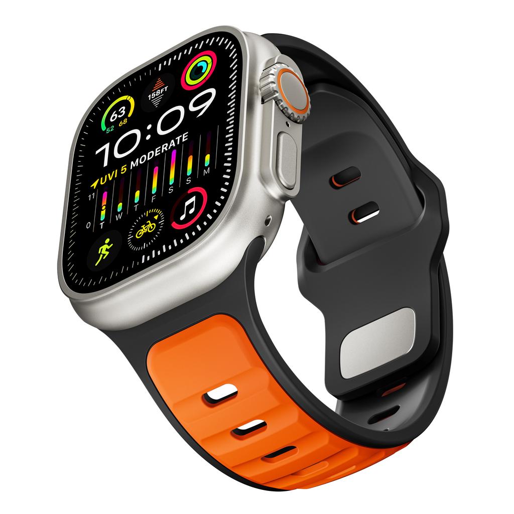 sport silicone Bands For Apple watch Ultra2 3 strap 49mm 46mm 45mm 44mm 42mm Bracelet correa IWatch Series 11 10 9 8 7 6 5 SE 3