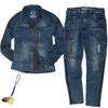 Верхний и нижний комплект рабочей одежды Джинсовая куртка Обтягивающий деним из эластичного денима Gran Cisco Рабочая одежда Takaya Shoji All Seasons с Kohaze [Musashino