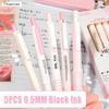5PCS/Set Press Type Pocket Pen Soft Grip Ballpoint Pen High Quality Office Signature Pen  Students