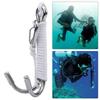Scuba Diving Double Dual Stainless Steel Reef Drift Hook with Line for Cave Dive (White)
