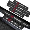 4Pcs Carbon Fiber Car Door Sill Protection Sticker Anti-scratch Refit Sticker For Fit Mugen Insight Type S R VTEC DOHC Modulo Vezel Legend RR Si
