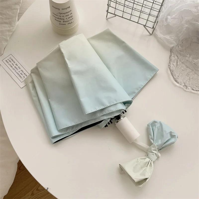 Parasol Umbrella Kids Umbrella Student Sun Umbrella with UV Protection Lovely Woman Mini Smart