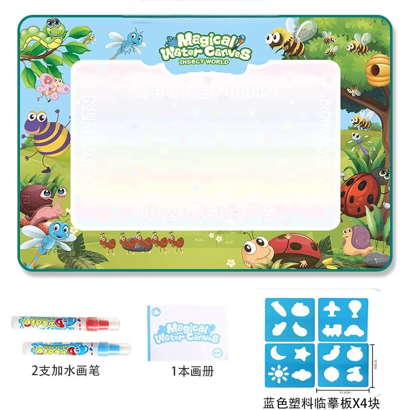 Большие волшебные водные холсты, ручки, игрушки Монтессори, обучающее одеяло для письма и рисования для детей, многоразовая живопись граффити, детская игрушка