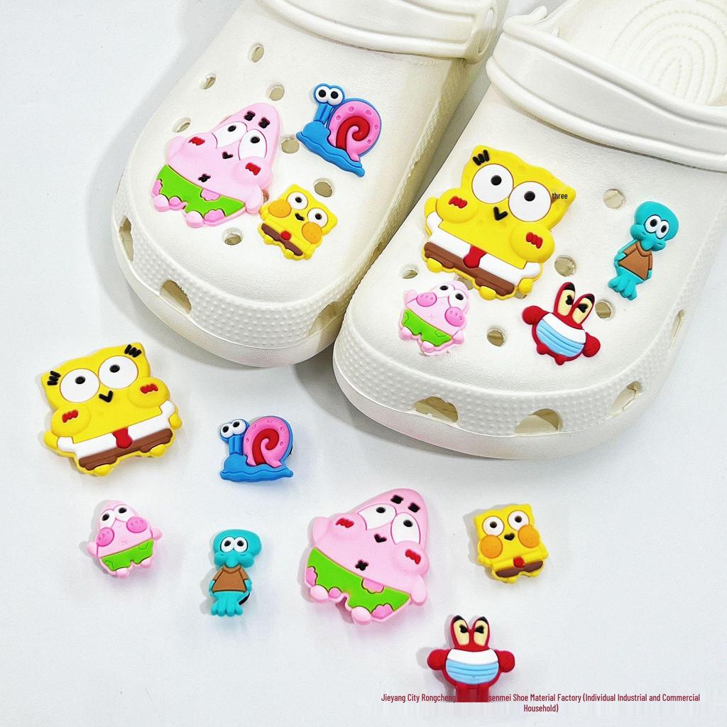 Cute Cartoon Shoe Charms: Kids' Croc Accessories, 3D Snap-On Flower Decorations for Boys & Girls