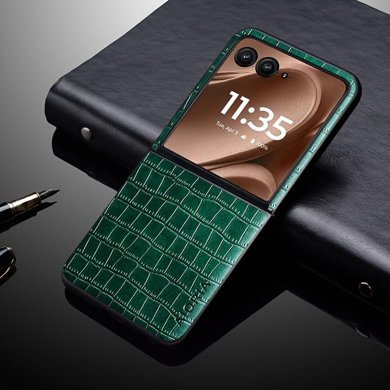 Case for Moto Razr 60 Ultra for Moto Razr 50 Ultra, Faux-Alligator Print Pattern Premium Faux Leather Phone Back Cover for Moto Razr 60 Ultra Case