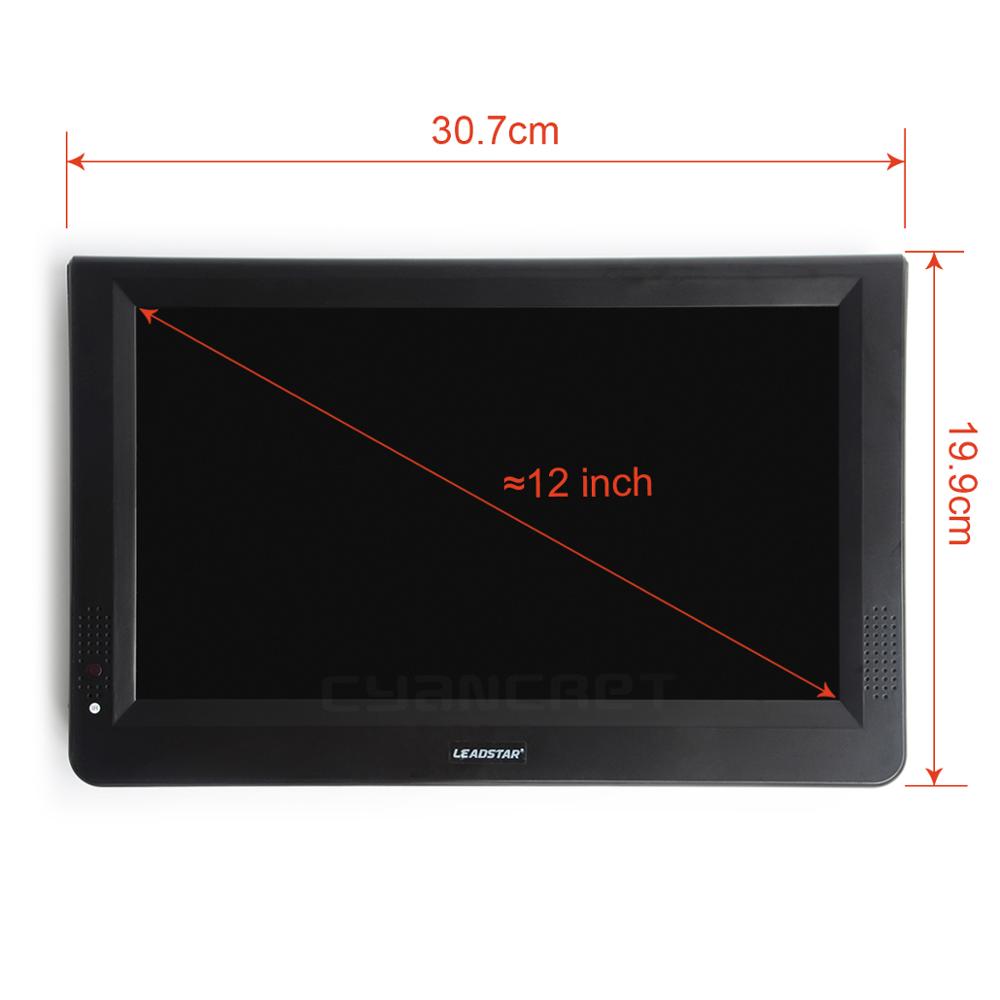 LEADSTAR D12 inch HD Portable TV DVB-T2 ATSC ISDB-T tdt Digital and Analog mini small Car Television Support USB SD Card MP4 AC3