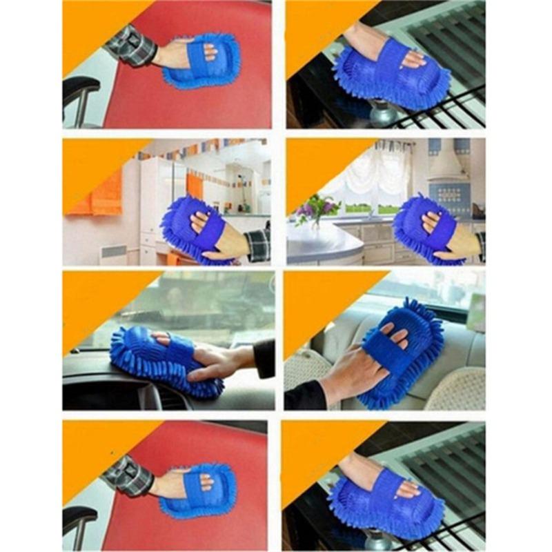 Micro Fiber Chenille Anthozoan Home Furniture Wash Gloves Washer Supplies Multi-functional Car Brush Home Scrubbing Bathroom Kitchen Cleaning Supplies