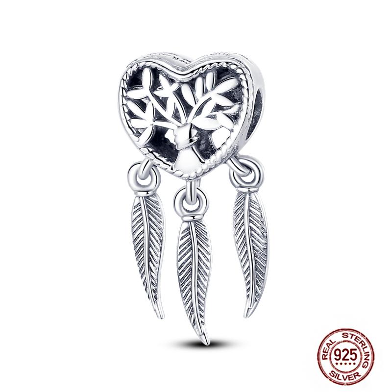 Woman Retro Copper Animal Tree Of Life Charms Beads Loveheart Fit Original Pendant Bracelet Diy Jewelry Making Gift