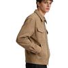Men's Trendy Suede Velvet Zipper Jacket with Large Pockets - Casual Lapel Design for Spring and Autumn
