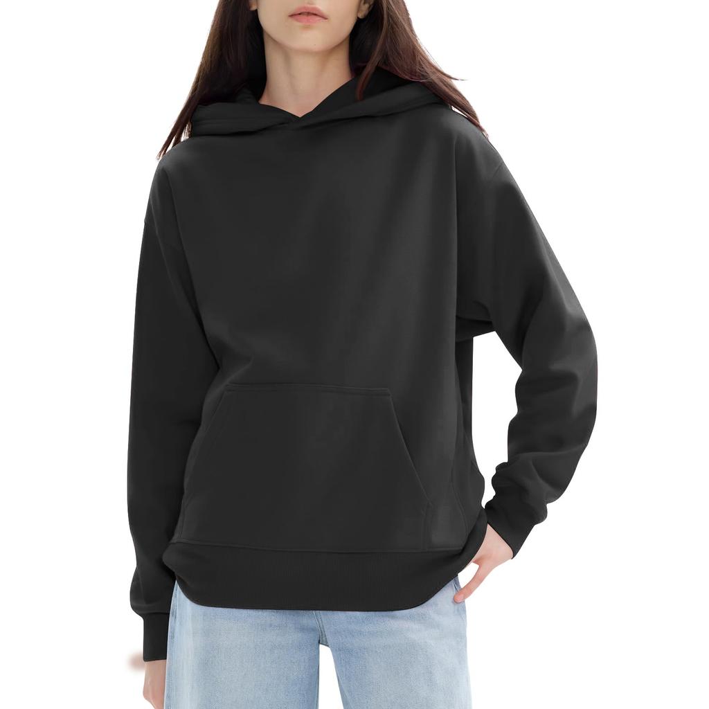 Женские модные повседневные универсальные повседневные толстовки с круглым вырезом, однотонные топы с длинными рукавами