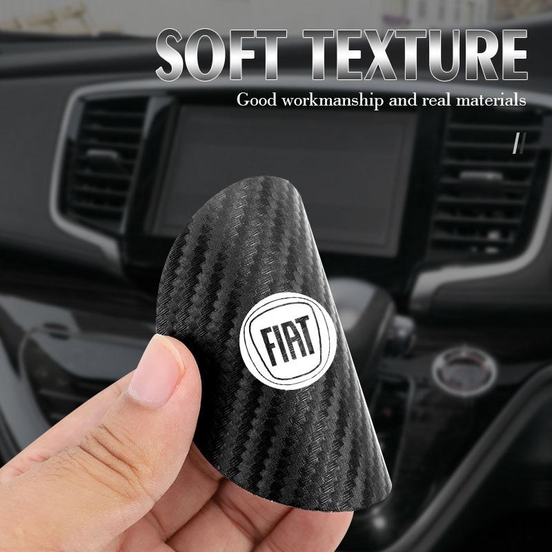 2Pcs Car Coaster PVC Logo Water Cup Pad Anti Slip Mat Accessories For Fiat Abarth 500e Panda Tipo FR Argo Freemont Viaggio Bravo