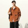 Весенняя высококачественная вафельная рубашка мужская свободная большого размера Fat Tooling Jacket Jack с длинными рукавами американская рубашка Tide