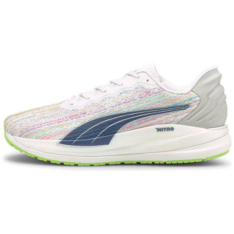 Puma Мужские кроссовки Magnify Nitro SP White Sunblaze Green Glare 195417-01