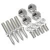 4 PCS American Flag License Plate Bolts Decorative Kit Stainless Steel License Plate Frame Fasteners for Car Truck Motorcycle