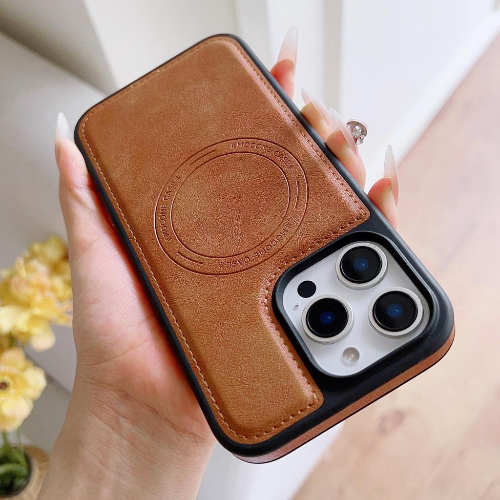 Роскошный чехол-бампер с магнитной застежкой из коровьей кожи для iPhone 17 Air 16 PM 15 Pro Max Samsung S25 S24 S23 Ultra Google Pixel 10 Противоударный защитный чехол