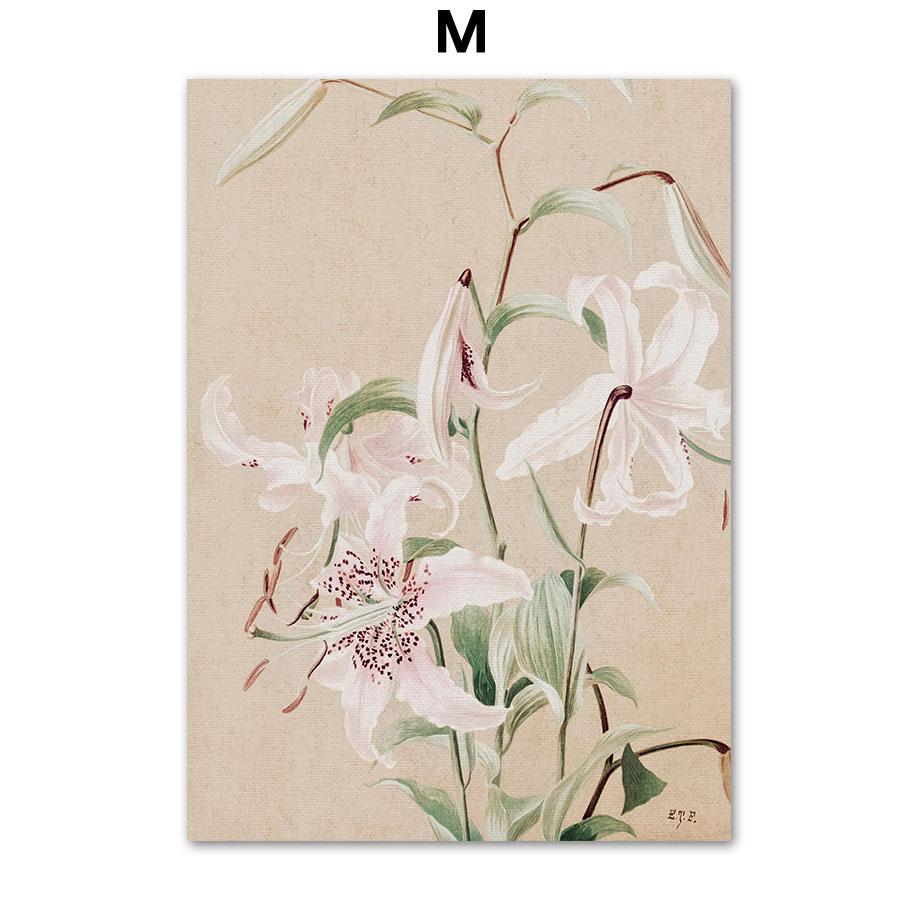 Японский стиль Журавль Ласточка Лебедь Женщина Цветочные постеры и принты Настенная живопись на холсте для гостиной Декоративные фотографии