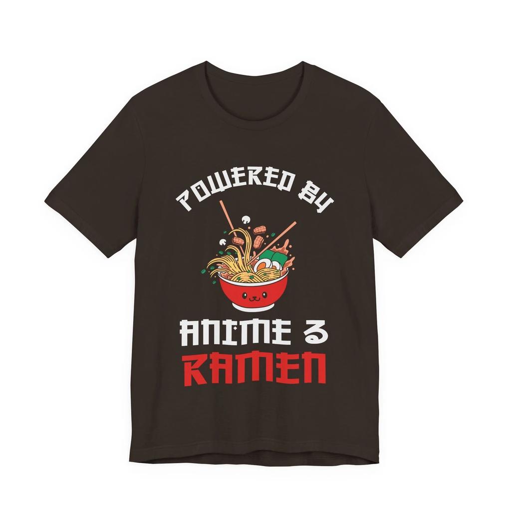 Powered By Ramen Anime Tee Cute Ramen Bowl Noodles Shirt Otaku Graphic