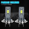 2pcs H7 Led Headlight Bulb Kit High Low Beam 160w 20000lm Super Bright 6000k White Car Headlamp