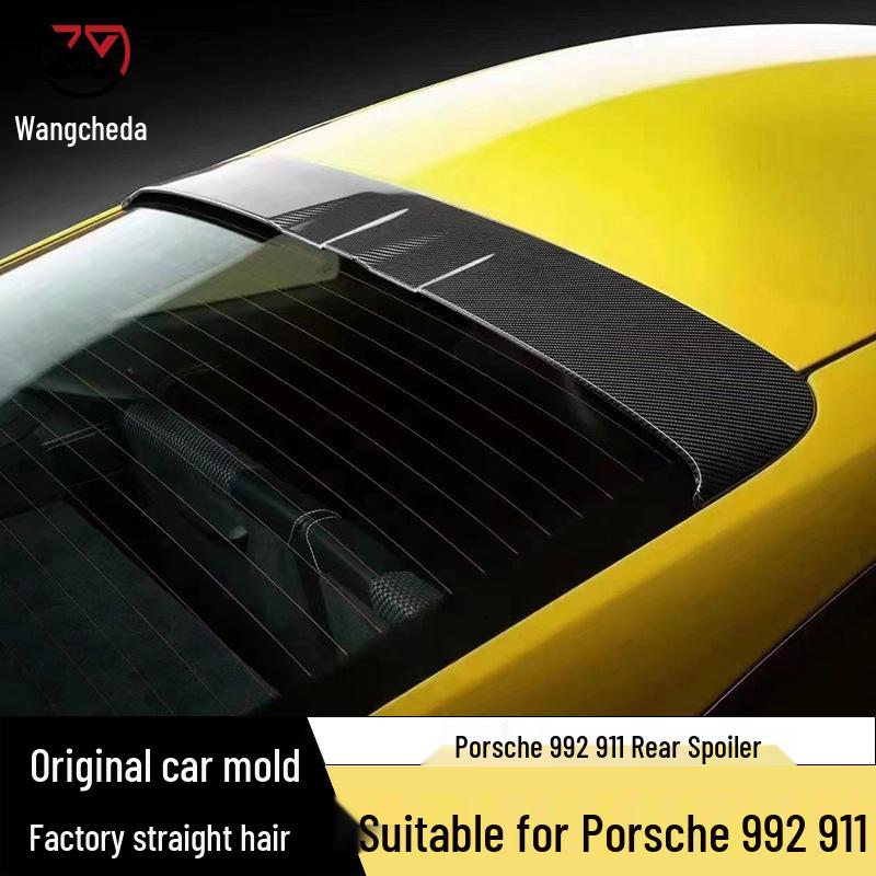 Задний спойлер на крышу и дефлектор из углеродного волокна для Porsche 992 911