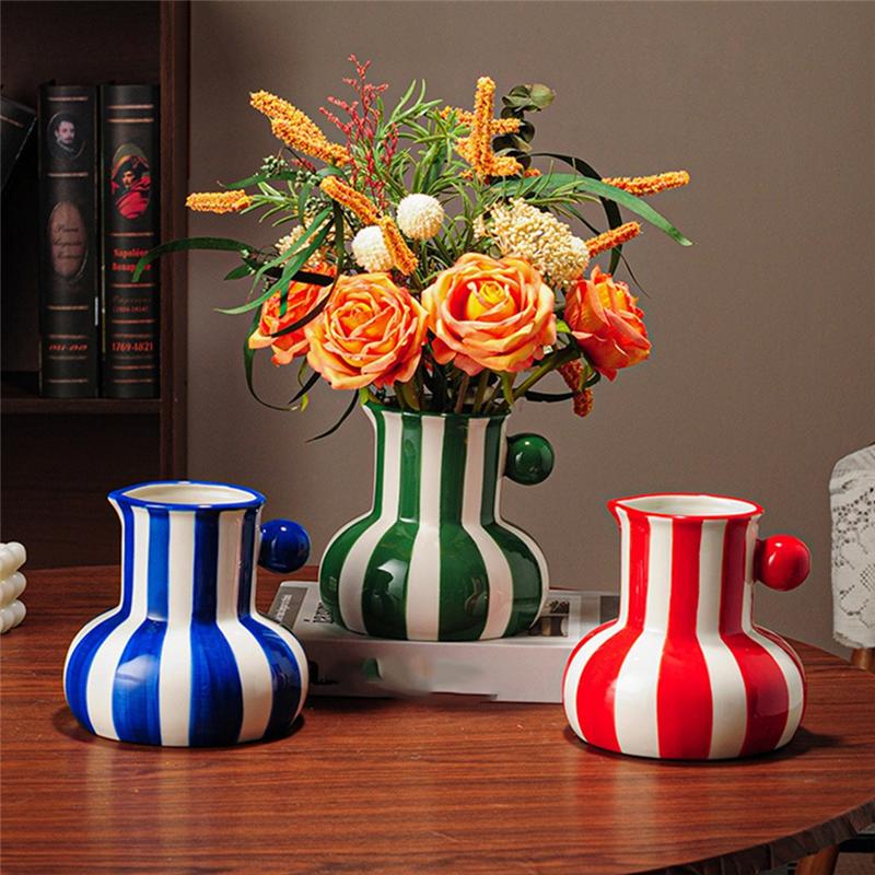 Flower Arrangement Vase Plant Pot Colorful Table Decoration Ornament Room Aesthetic Decor