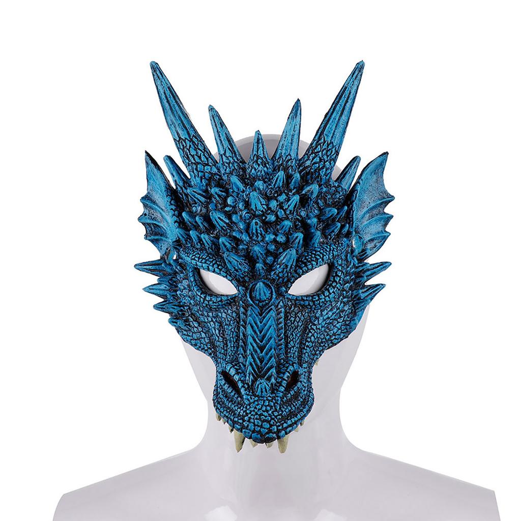 4D Dragon Mask Half Face Mask ,Halloween Costume Party Cosplay Party Decoration