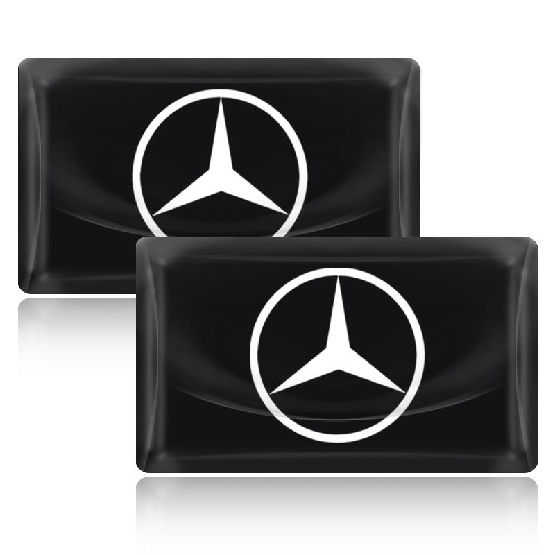 2/5/10Pcs 2025 Fashion New Car Logo Emblem 3D Stickers Carbon Fiber Steering Wheel For Mercedes Benz B R G Class GLK GLA C200 E200 C200L S400