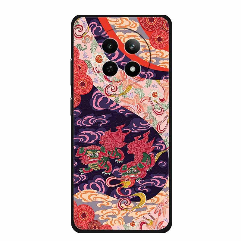 Чехол для телефона Realme 12 5G: Цветная тисненая painting, Ударопрочная с вогнуто-выпуклой текстурой - 1 шт.