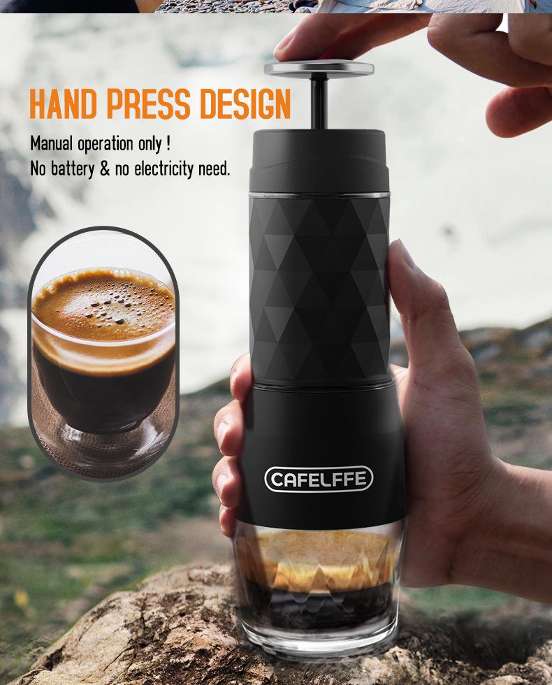 Portable Three-in-One Italian Capsule Coffee Maker: Outdoor Hand-Pressed Travel Coffee Pot