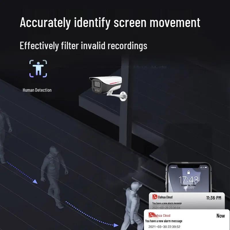 Dahua Night Vision King 2.0 4 Мп POE Полноцветная IP-камера с ИИ-оповещением, штекер CN (адаптер в комплекте)