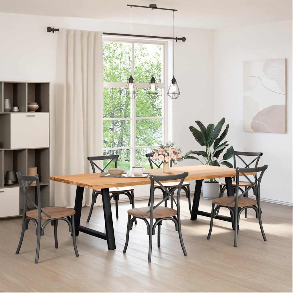 Vidaxl Nogi Do Stolika Kawowego, 2 Szt., Czarne, 90X(72-73) Cm, Stal