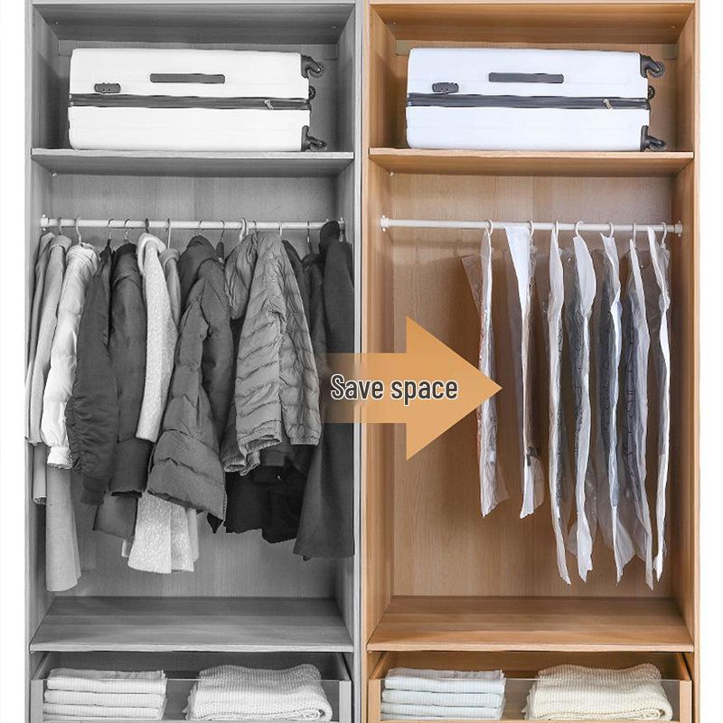 Вакуумный компрессионный чехол для пуховика, подвесной, пылезащитный мешок