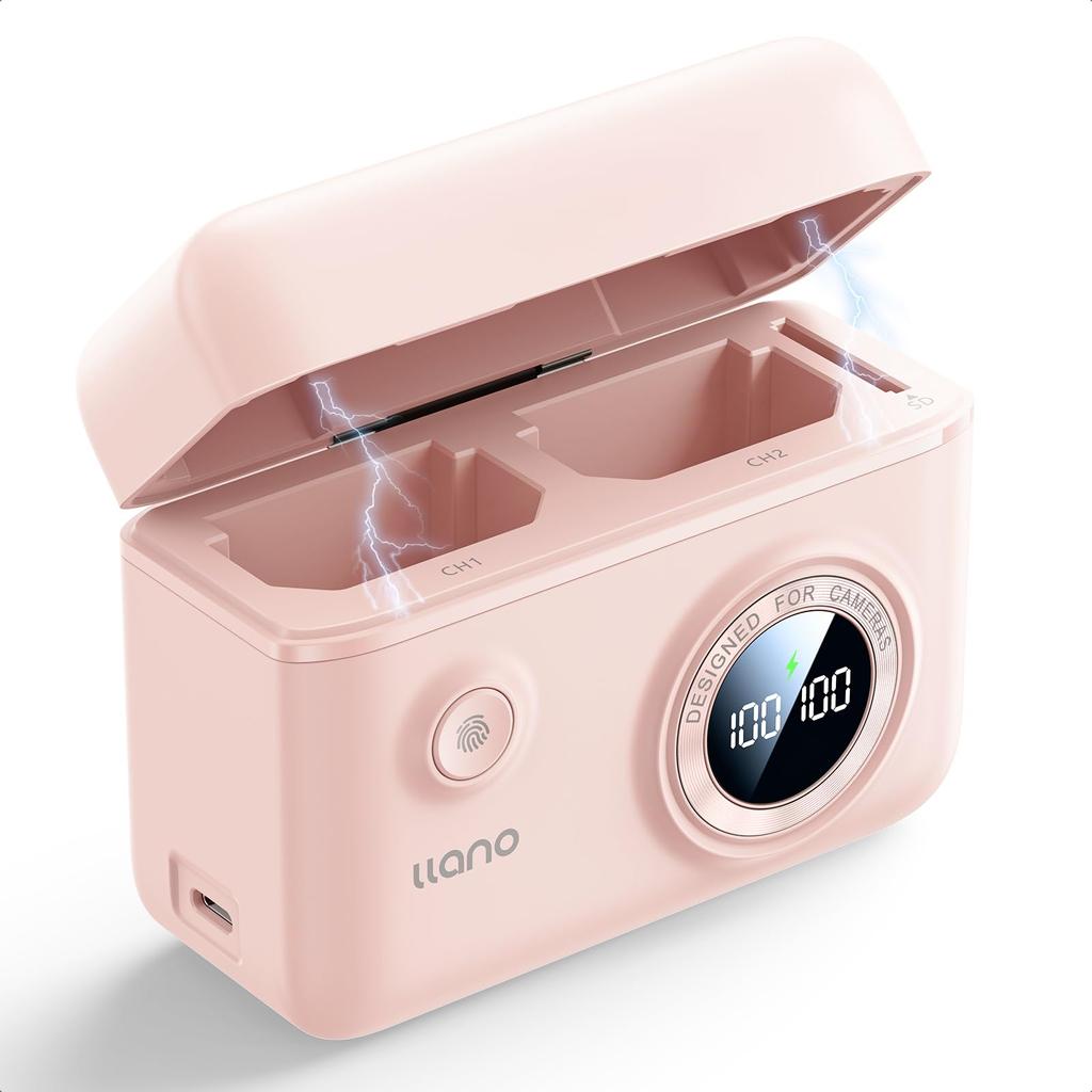 Charger PD for Llano Charge Up To 2 Devices At the Same Charging Fast Numeric Card Storage For Sony Compatible with NP-FZ100 (Can time/USB-C