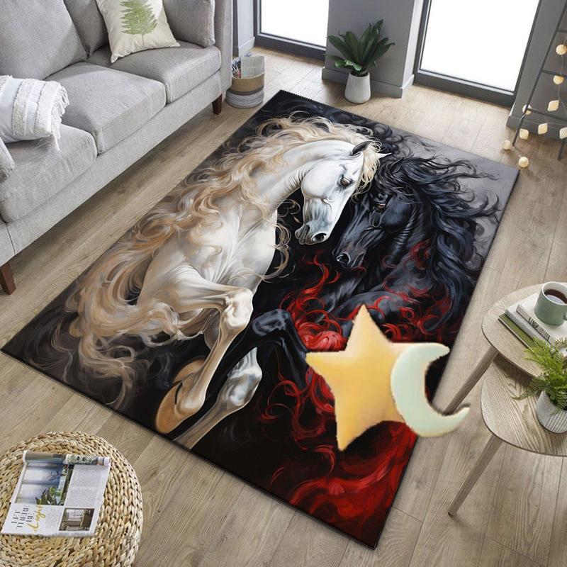 Ethereal Horse Fantasy Office Rug Chair Mat, Entryway Carpet, Suitable for Front Door, Bedroom, Living Room, Desk, Holiday Gift