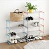 3/4 Layers Shoe Rack Assembled Easy Installation Stainless Steel Household Slipper Storage Shelf for Home