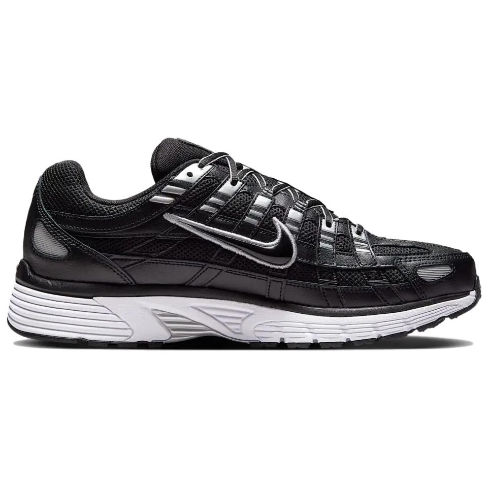 Nike P-6000 Черные Металлические Серебристые Унисекс Кроссовки Белые CD6404-026