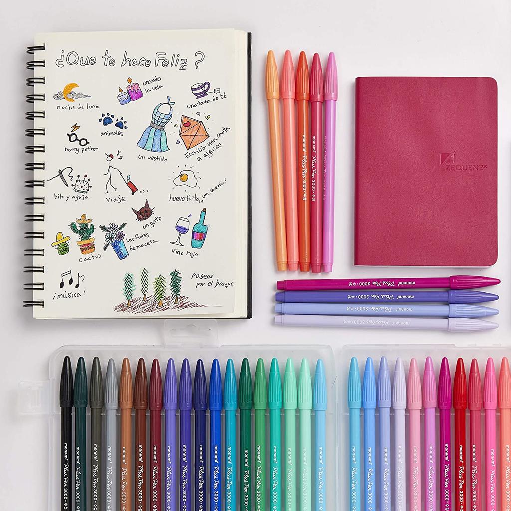 Monami 3000 PLUSPEN Color Pen, Set of 48, Assorted