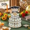 Graduation Wooden Money Holder Tower Double Layers Cash Storage Rack Class of 2025 Graduates Money Gift Grad Party Desktop Decoration