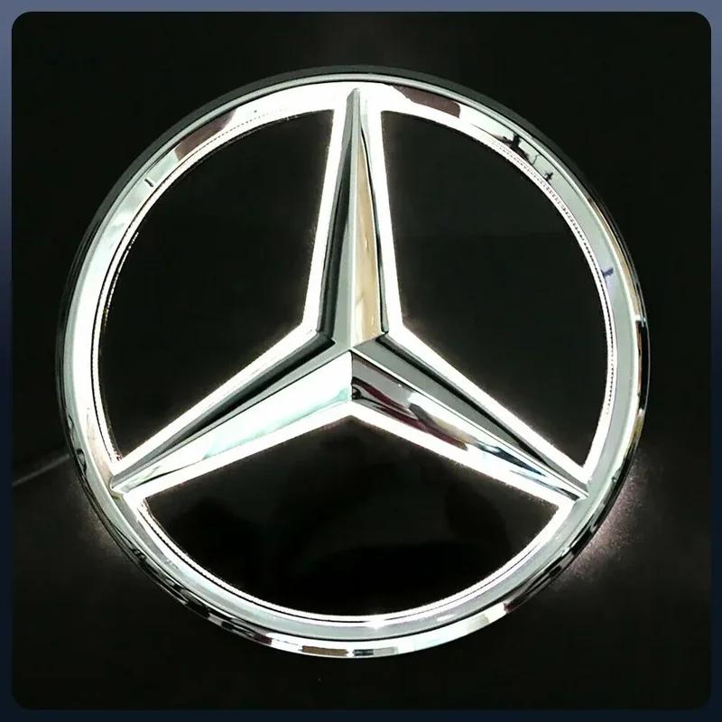 AABGY1 Fit For Mercedes Benz Chrome Silver Front Grille Mirror Star LED White Illuminated Emblems X253 W167 X167 W447 2020-2023
