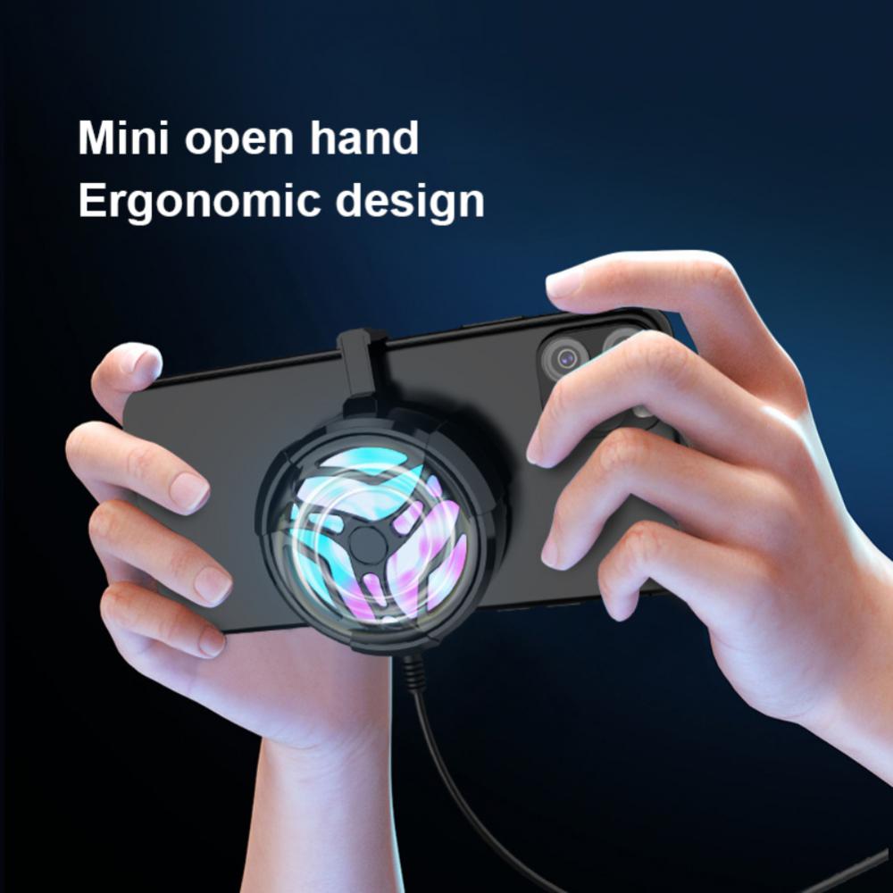 Универсальный RGB мини-вентилятор для телефона с USB-радиатором, игровой кулер, совместимый с iPhone S, Amsung X, Iaomi R, Edmi H, Uawei Nova