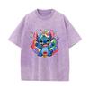 XH+30 MINISO 2026 Summer Vintage Wash Printed Pure Cotton Shoulder Style Men's and Women's Round Neck Short Sleeved Couple T-shirt