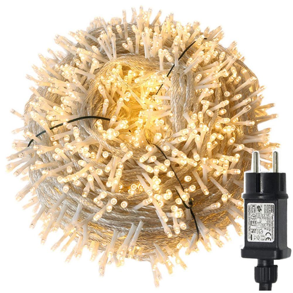 24 В 20 м 50 м 100 м рождественские гирлянды наружные водонепроницаемые сказочные гирлянды рождественские огни для праздничного сада уличного декора