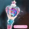 Electric Light-Up Rotate Fairy Wand Kids Girls Illuminating Princess Wand with Music Gradient Color Heart Colorful Light