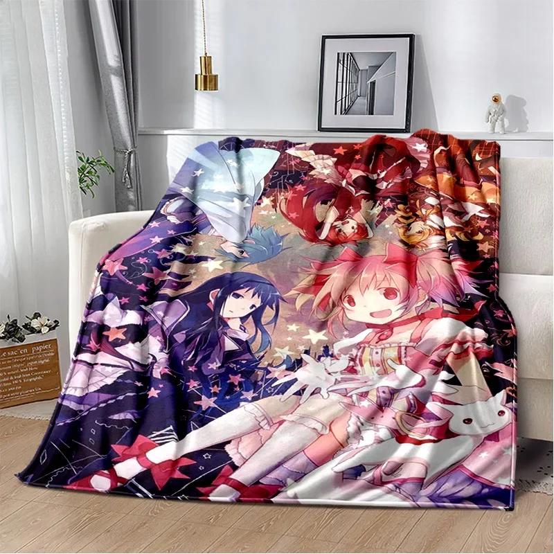 Одеяло с рисунком Puella Magi Madoka Magica, мягкое одеяло для дома, спальни, кровати, дивана, пикника, путешествия, офиса, детское одеяло